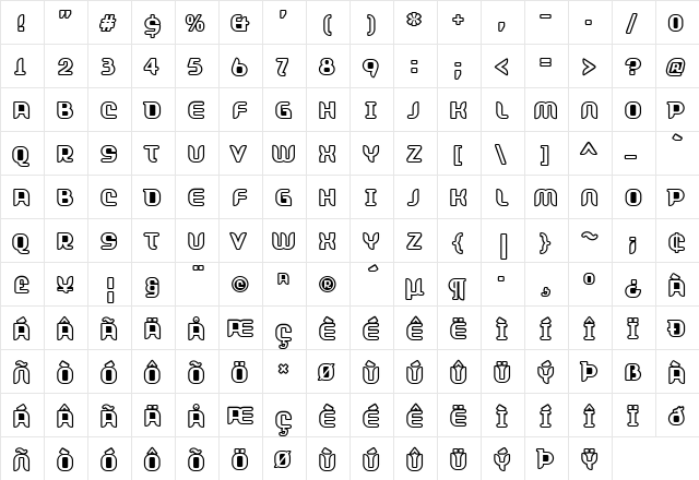 Shifty Regular font glyphpreview