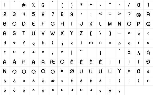 Angelika Playfull font glyphpreview