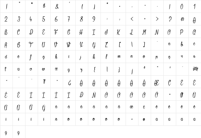 Kilowatts Regular font glyphpreview