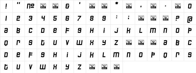 Tjinder Regular font glyphpreview
