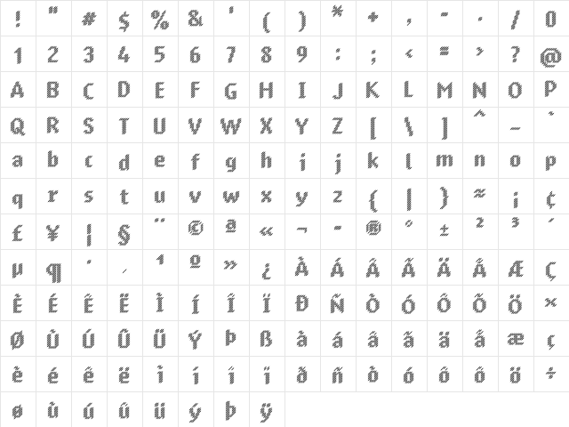 Murrx Regular font glyphpreview