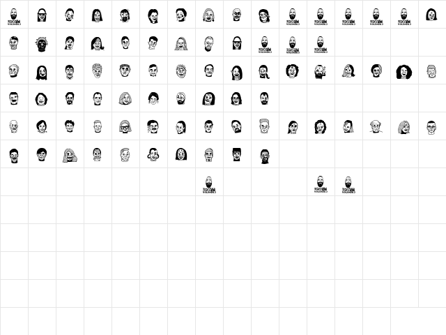 woodcutter people faces vol2 Regular font glyphpreview
