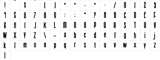 Sister Europe Regular font glyphpreview