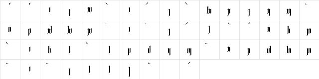 Rhesimol Regular font glyphpreview