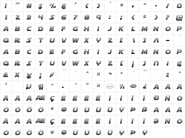 Soloist Gradient Regular font glyphpreview