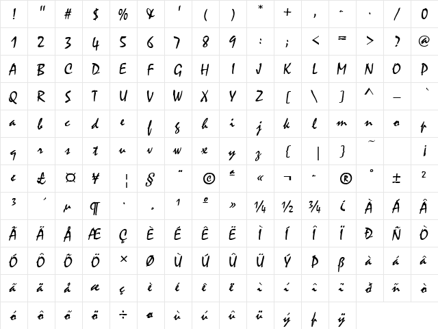MistralJoiT Regular font glyphpreview