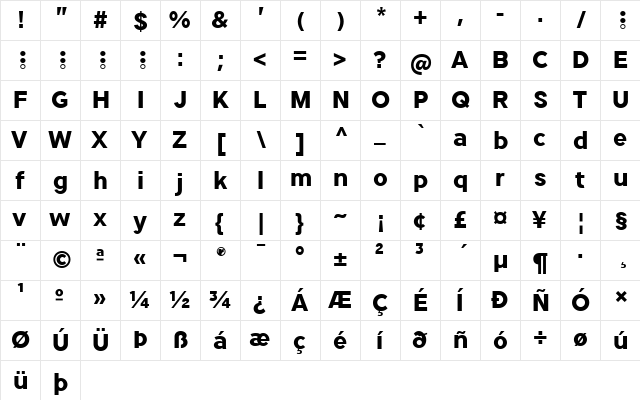 TRIPLETA ExtraBold ExtraBold font glyphpreview