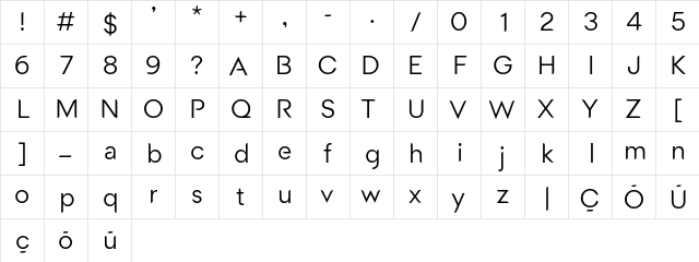 Medel Regular font glyphpreview