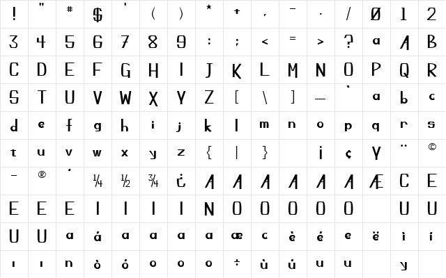 Champlin Regular font glyphpreview