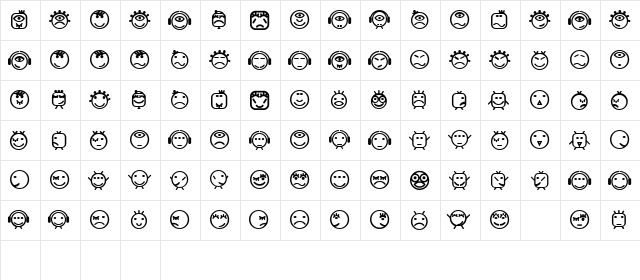 Smilly Normal font glyphpreview