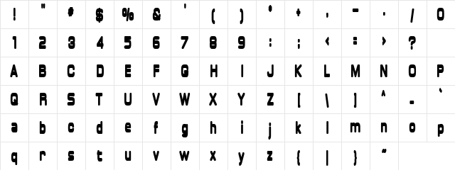Overload Regular font glyphpreview