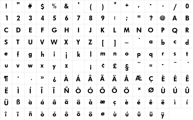 FuturaNo7TMedRo1 Regular font glyphpreview