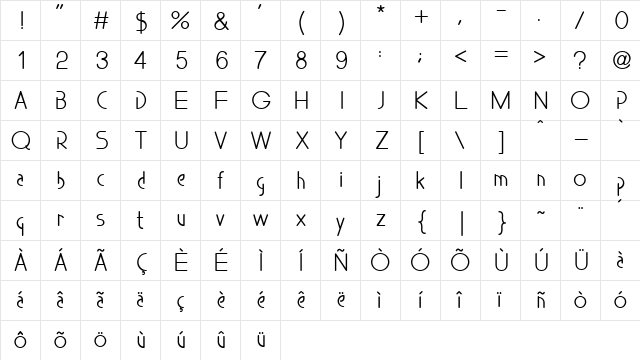 Something Regular font glyphpreview