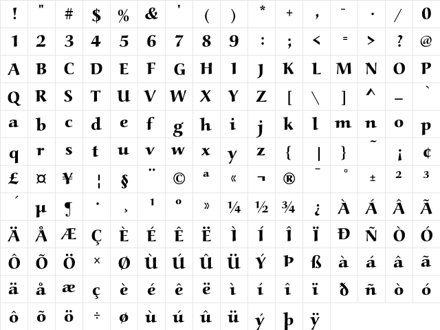 AlcuinEF ExtraBold font glyphpreview