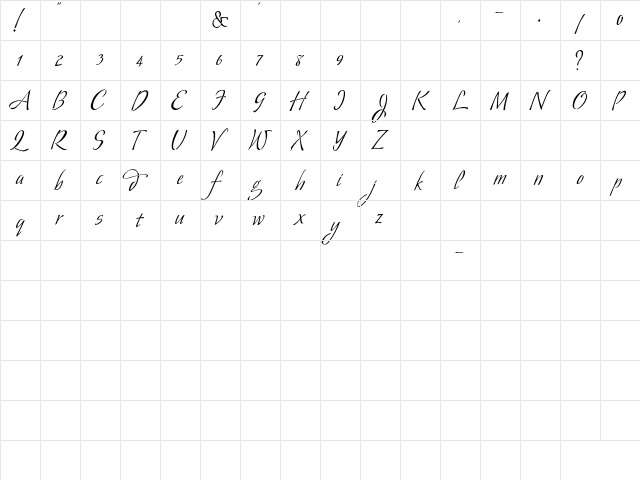Mr. Wade Regular font glyphpreview