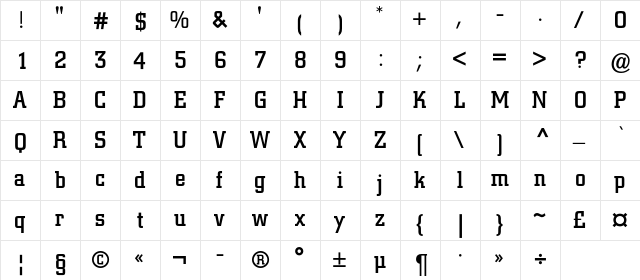 ColiseumC Bold font glyphpreview