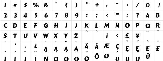 Firestone Regular font glyphpreview
