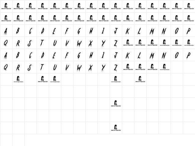 Oh No Not Again Regular font glyphpreview