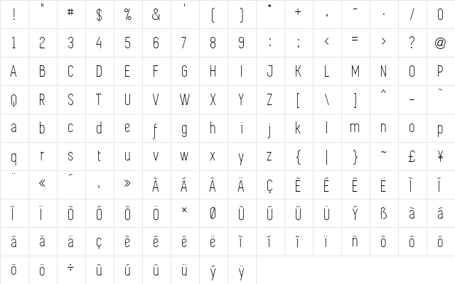 Simplifica Simplifica font glyphpreview