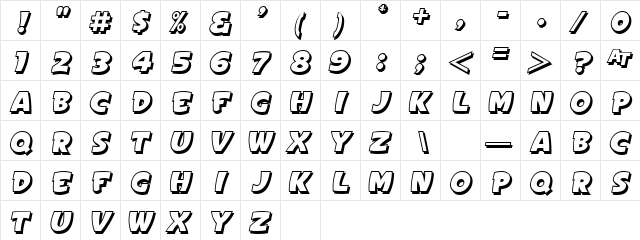 SignPainter'sGothicItal.Sh. JL Regular font glyphpreview