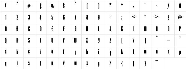Venus-Normal Wd Bold Regular font glyphpreview