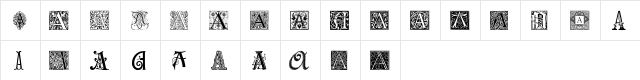 Ornamental Initials A Regular font glyphpreview