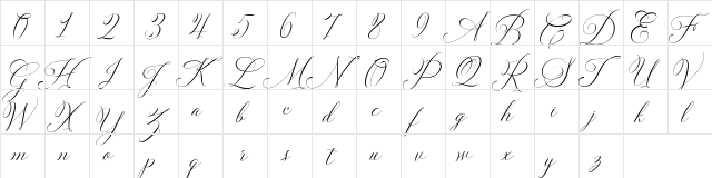 Solidaritha Script Regular font glyphpreview