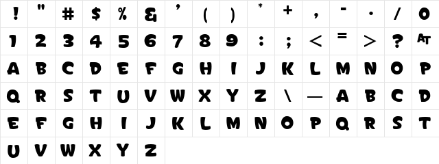 Sign Painters Gothic No. 2 JL Regular font glyphpreview