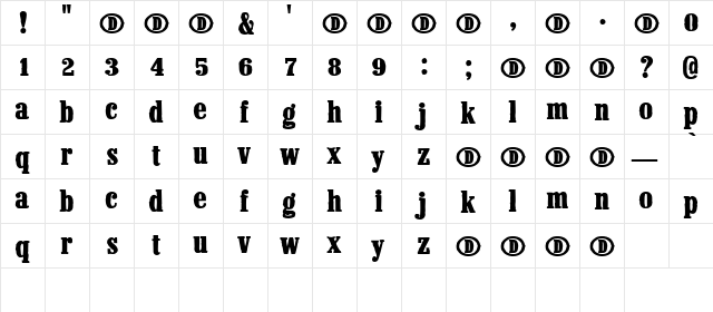 Rodeoboy Regular font glyphpreview