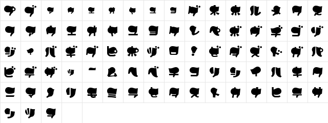 OrangeAde Regular font glyphpreview