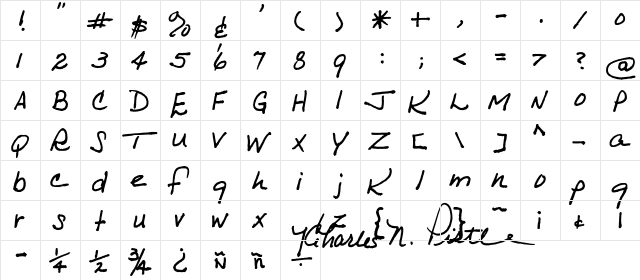 FG Mats Regular font glyphpreview