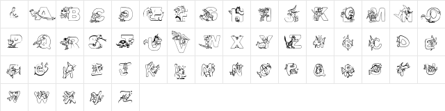 Turf&surf Regular font glyphpreview