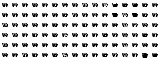 Eyes Only Semi-Condensed Semi-Condensed font glyphpreview