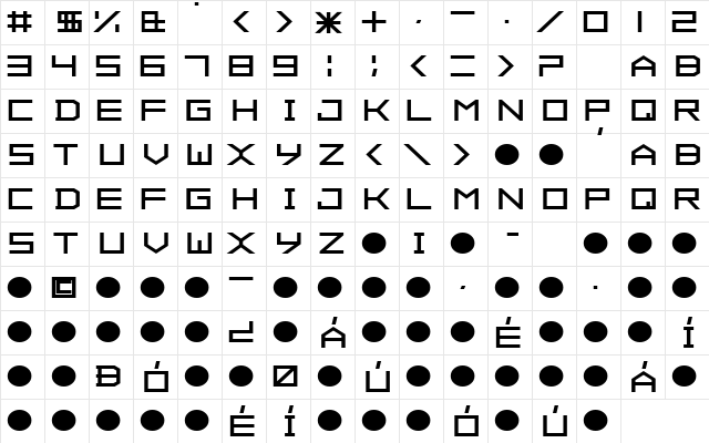 ALPHA Bold font glyphpreview