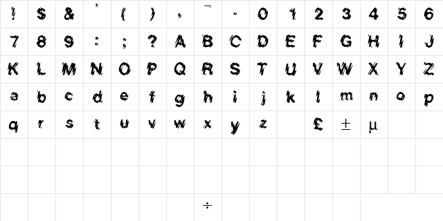 EightCountSSK Regular font glyphpreview