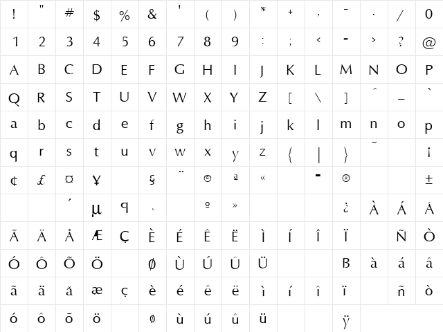 Friends 3 Regular font glyphpreview