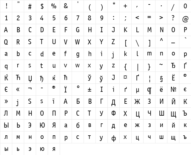 FT Content Provider Regular font glyphpreview