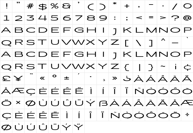Coltrane Regular Demo font glyphpreview