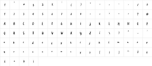 Natalle Regular font glyphpreview