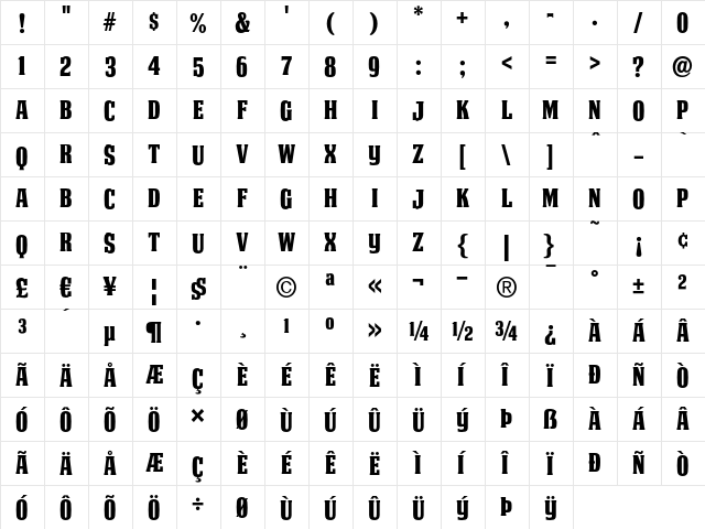 DEATHE MAACH NCV Regular font glyphpreview