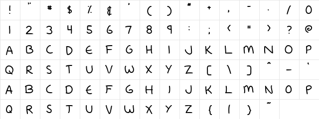 Mash Regular font glyphpreview