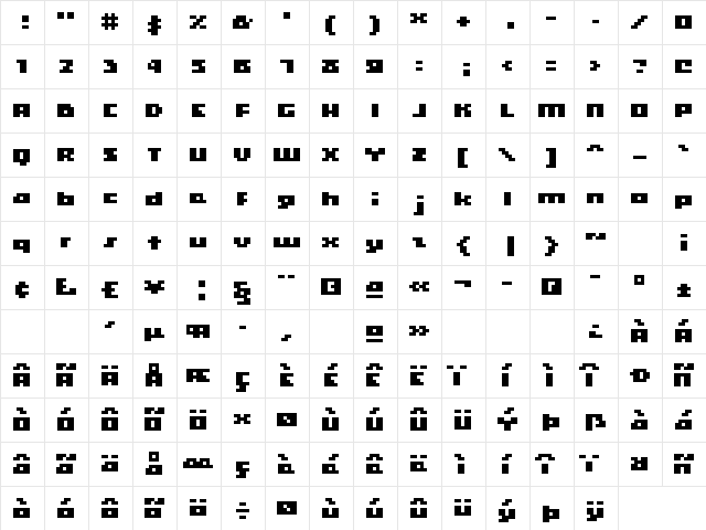 hooge 04_66 Regular font glyphpreview
