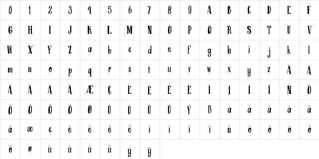 ARK Misha Demo Regular font glyphpreview