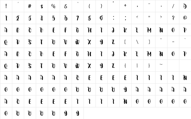 Christmasland Decorative font glyphpreview