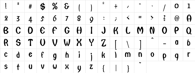 FishermanCondensed Regular font glyphpreview