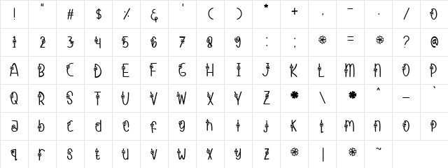 Flowa Regular font glyphpreview