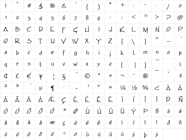 Elmore-Osf Regular font glyphpreview