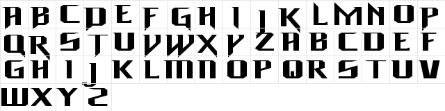 Daredevil Regular font glyphpreview