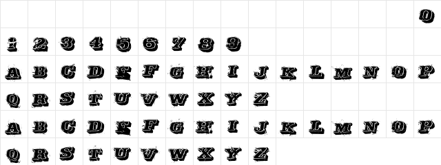 Depraved Regular font glyphpreview