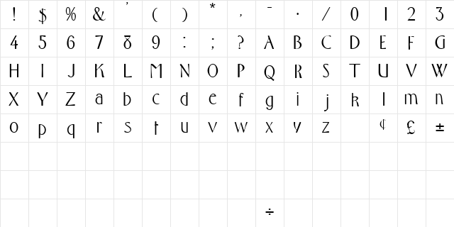 ToqueDisplaySSK Regular font glyphpreview